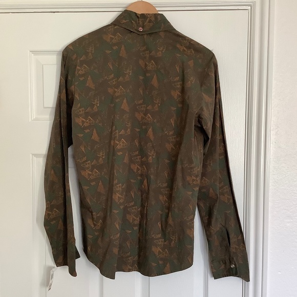 Mens Large NWT 2000s Pop Icon Colthing Long Sleeve Button Shirt Cotton USA Made - Picture 2 of 4